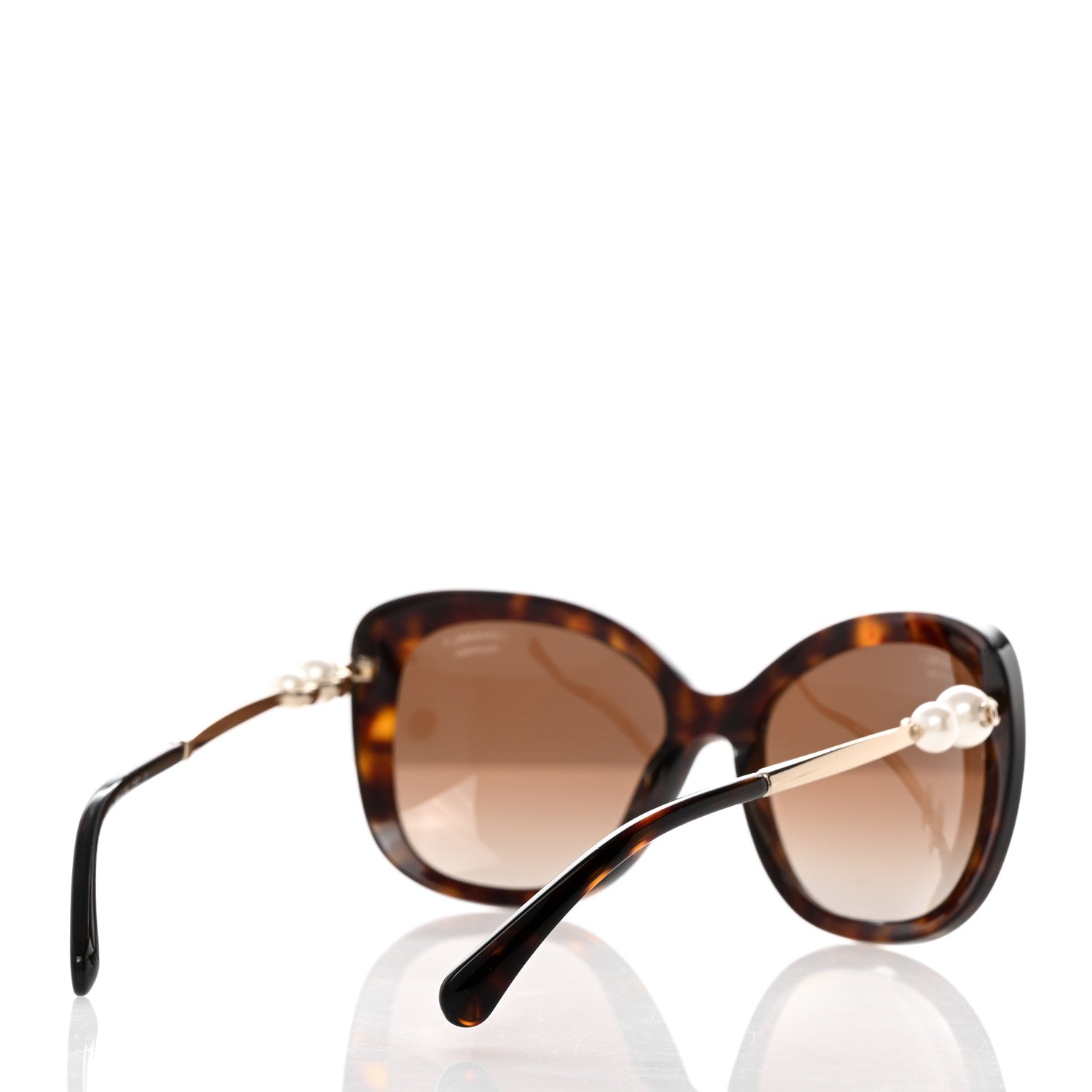 Chanel Acetate Polarized Butterfly Winter Pearl Sunglasses 5339-H-A Tortoise 4 of 8