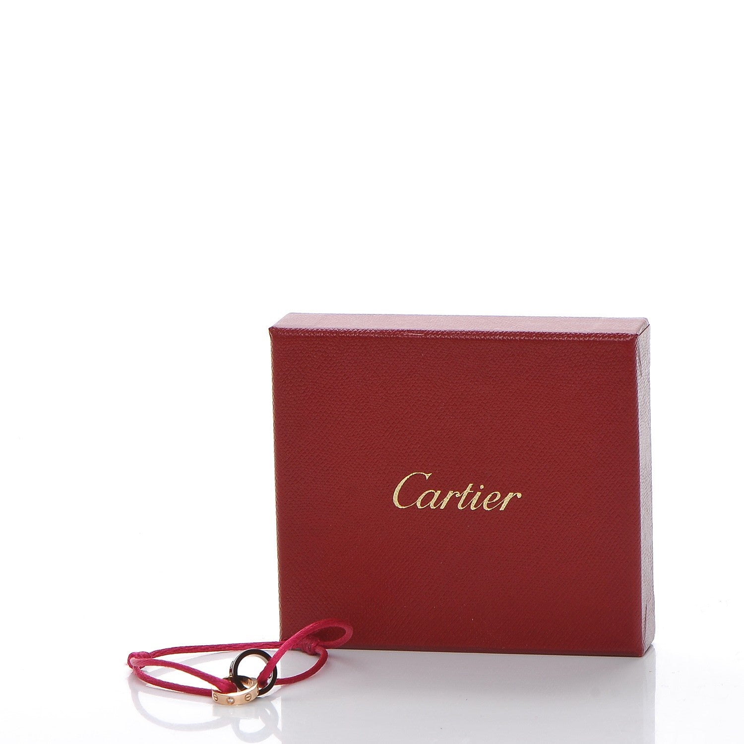 Cartier 18K Pink Gold Ceramic 4 Diamond LOVE Cord Bracelet Magenta 8 of 8