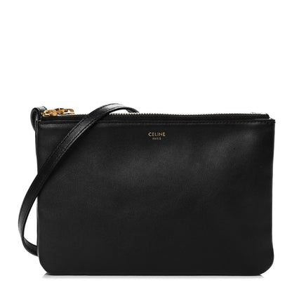 Celine Lambskin Small Trio Crossbody Bag Black 1 of 8