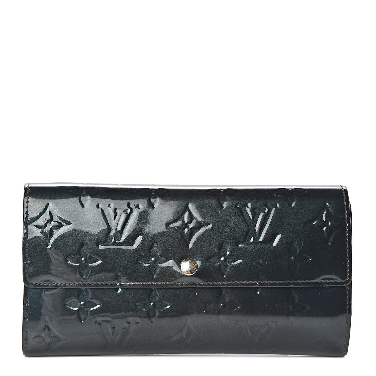 Louis Vuitton Vernis Sarah Wallet Blue Nuit 1 of 11