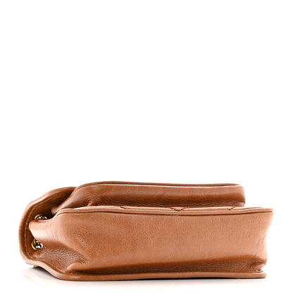 Saint Laurent Crinkled Calfskin Matelasse Monogram Baby Niki Chain Satchel Light Caramel 4 of 12