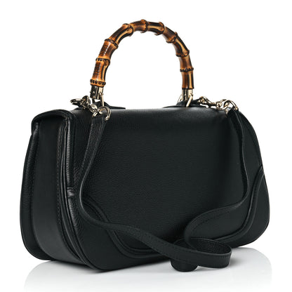 Gucci Calfskin Large New Bamboo Top Handle Bag Black 3 of 13