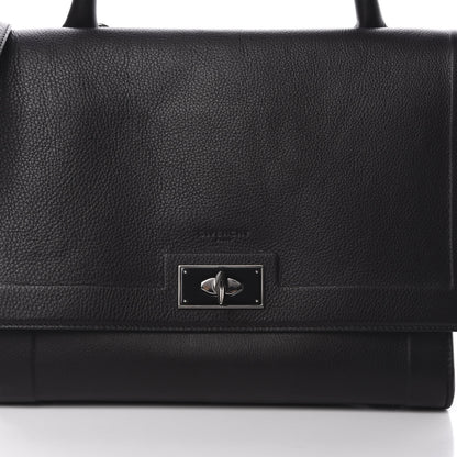 Givenchy Grained Calfskin Small Shark Lock Satchel Black 9 of 12