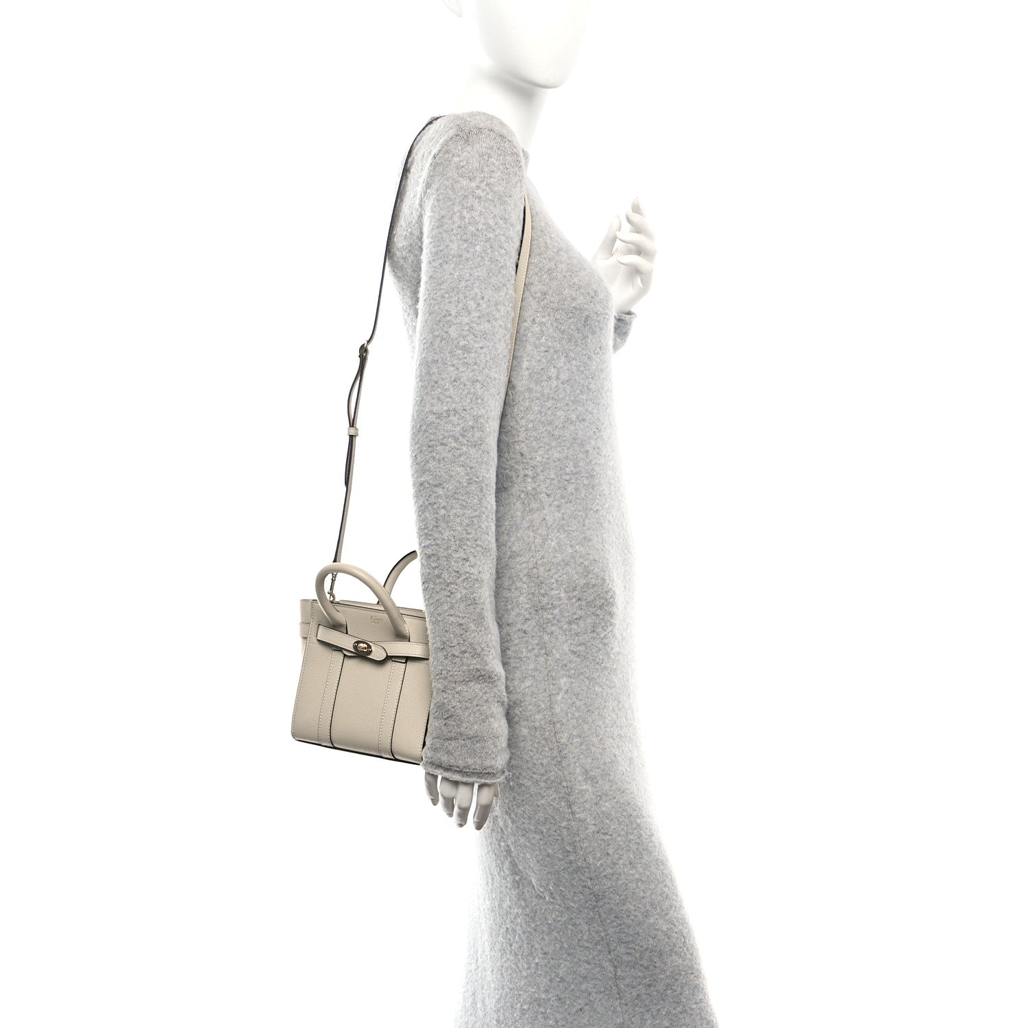 Mulberry Small Classic Grain Micro Zipped Bayswater Chalk 2 of 9