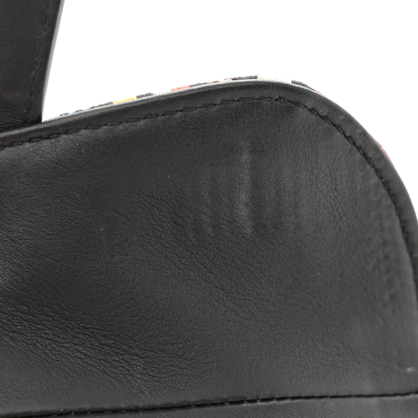 Canvas Embroidered Mini Saddle Bag Multicolor