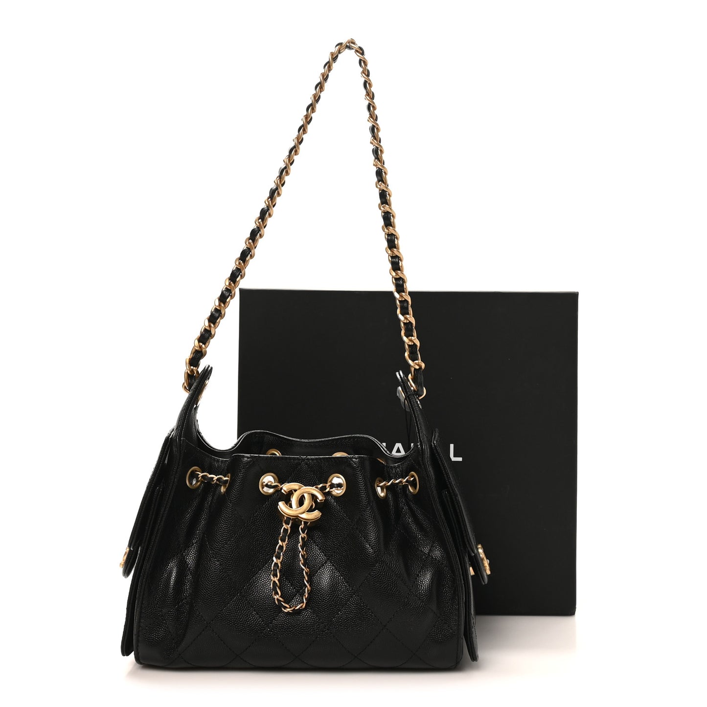 Caviar Quilted Mini Chanel 25 Handbag Black