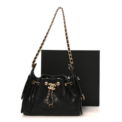 Chanel Caviar Quilted Mini Chanel 25 Handbag Black 11 of 11
