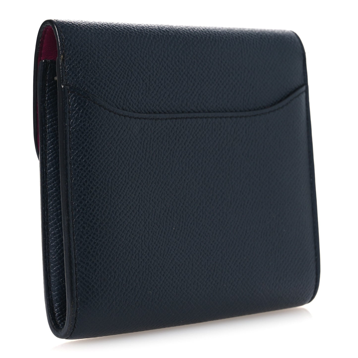 Epsom Verso Constance Short Wallet Bleu Indigo Rose Pourpre
