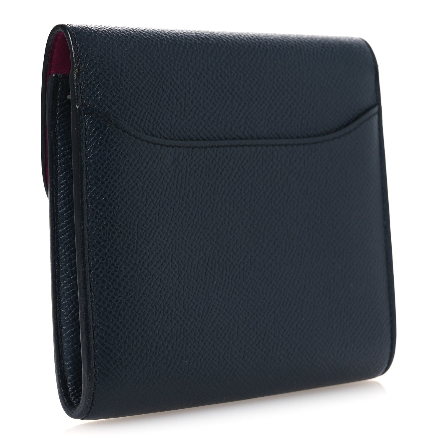 Hermes Epsom Verso Constance Short Wallet Bleu Indigo Rose Pourpre 3 of 10