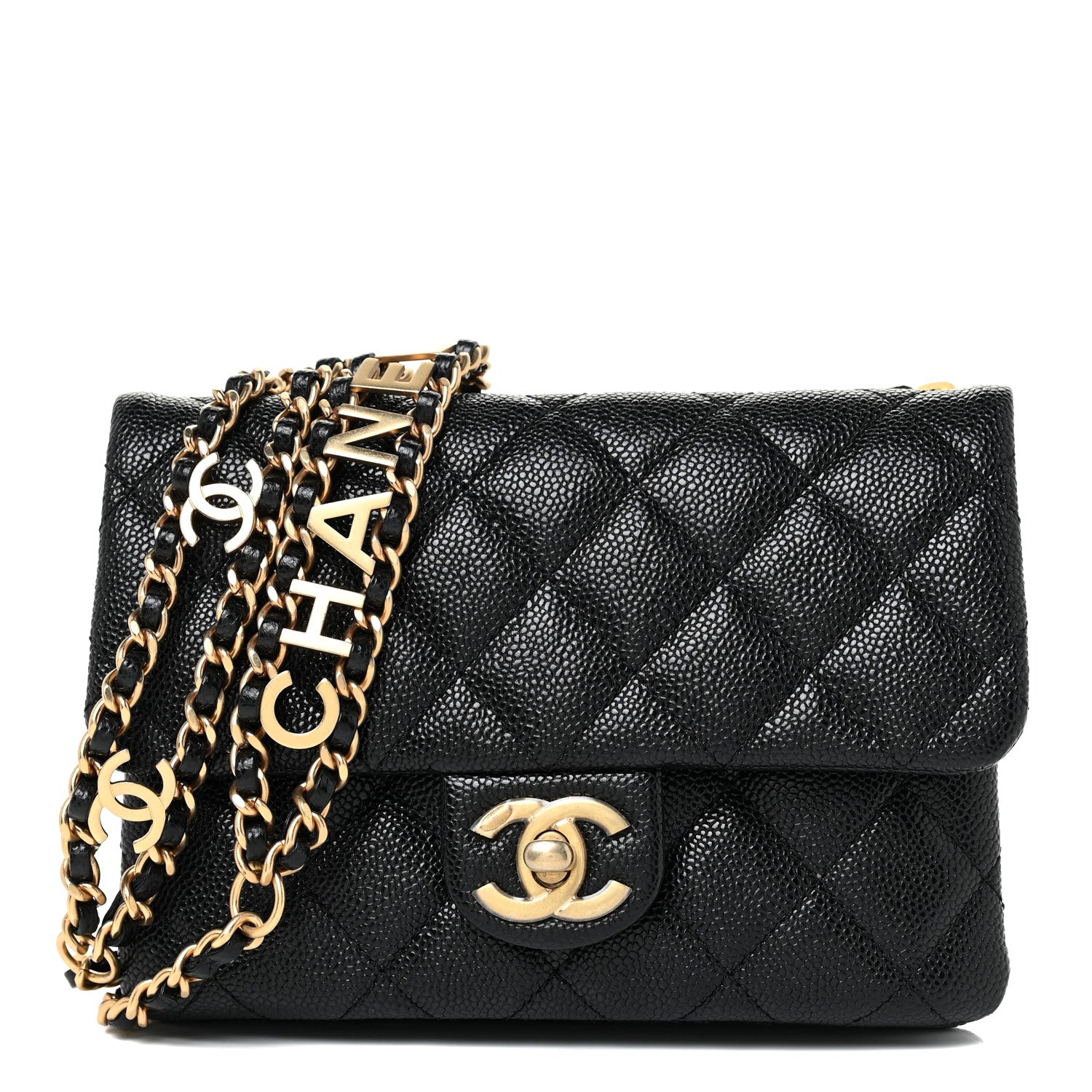 Chanel Shiny Caviar Pick Me Up Flap Belt Bag Black 1 of 15