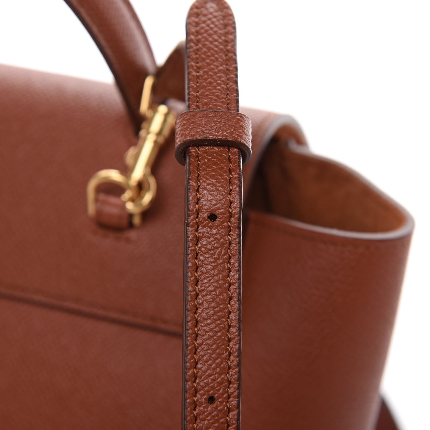 Grained Calfskin Nano Belt Bag Caramel
