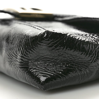 Fendi Vitello Naplak Medium Convertible Baguette Black 9 of 11