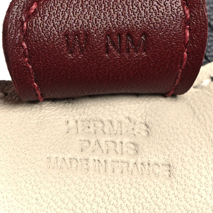 Hermes Milo Lambskin Grigri Rodeo Horse Bag Charm PM Nata Rouge H Black 3 of 4