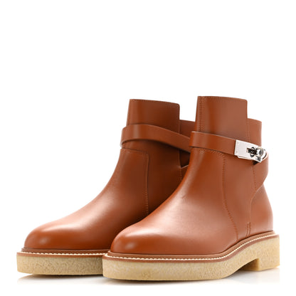 Hermes Heritage Calfskin History Ankle Boots 36 Naturel 4 of 11