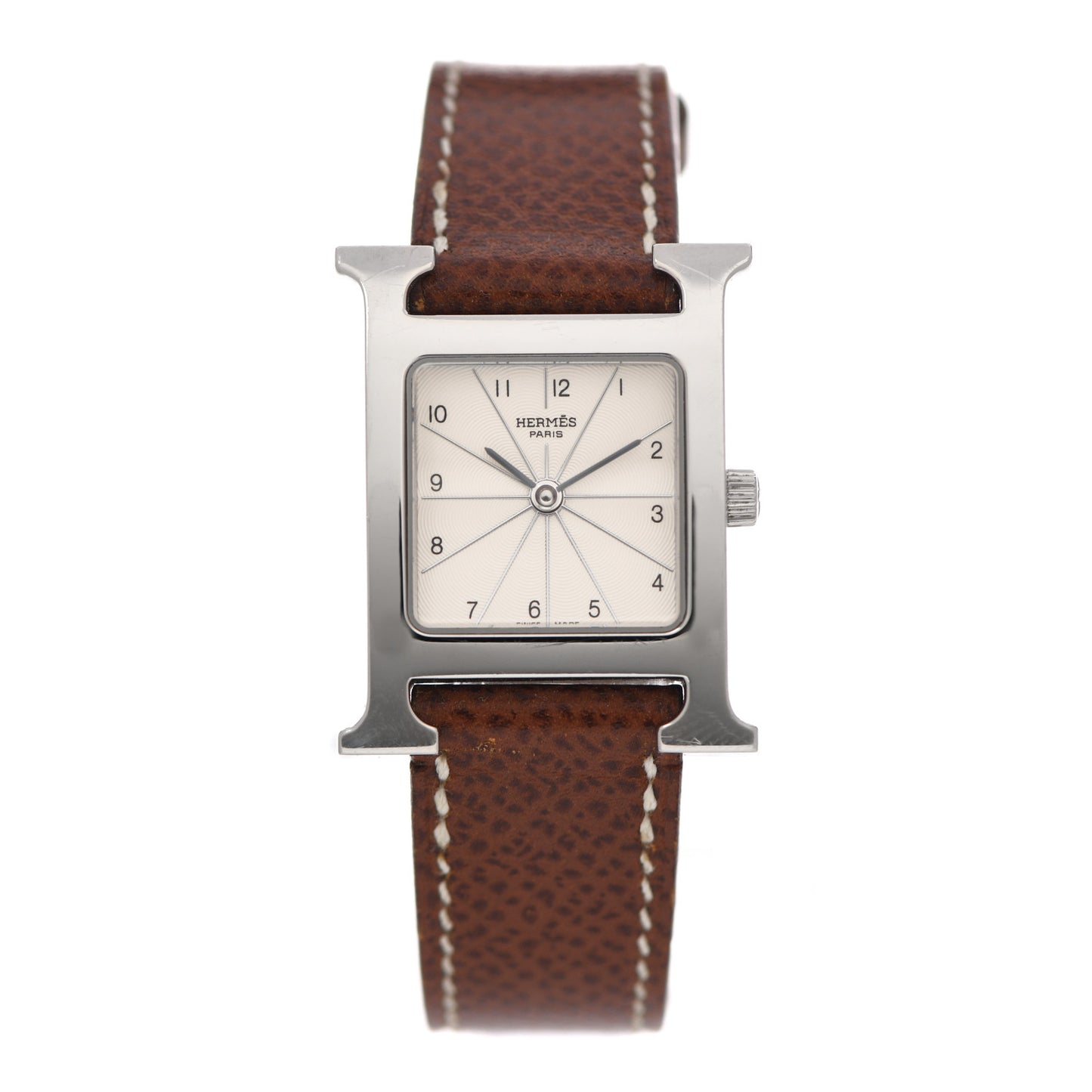 Stainless Steel Epsom 21mm Heure H Hour Quartz Watch Brique