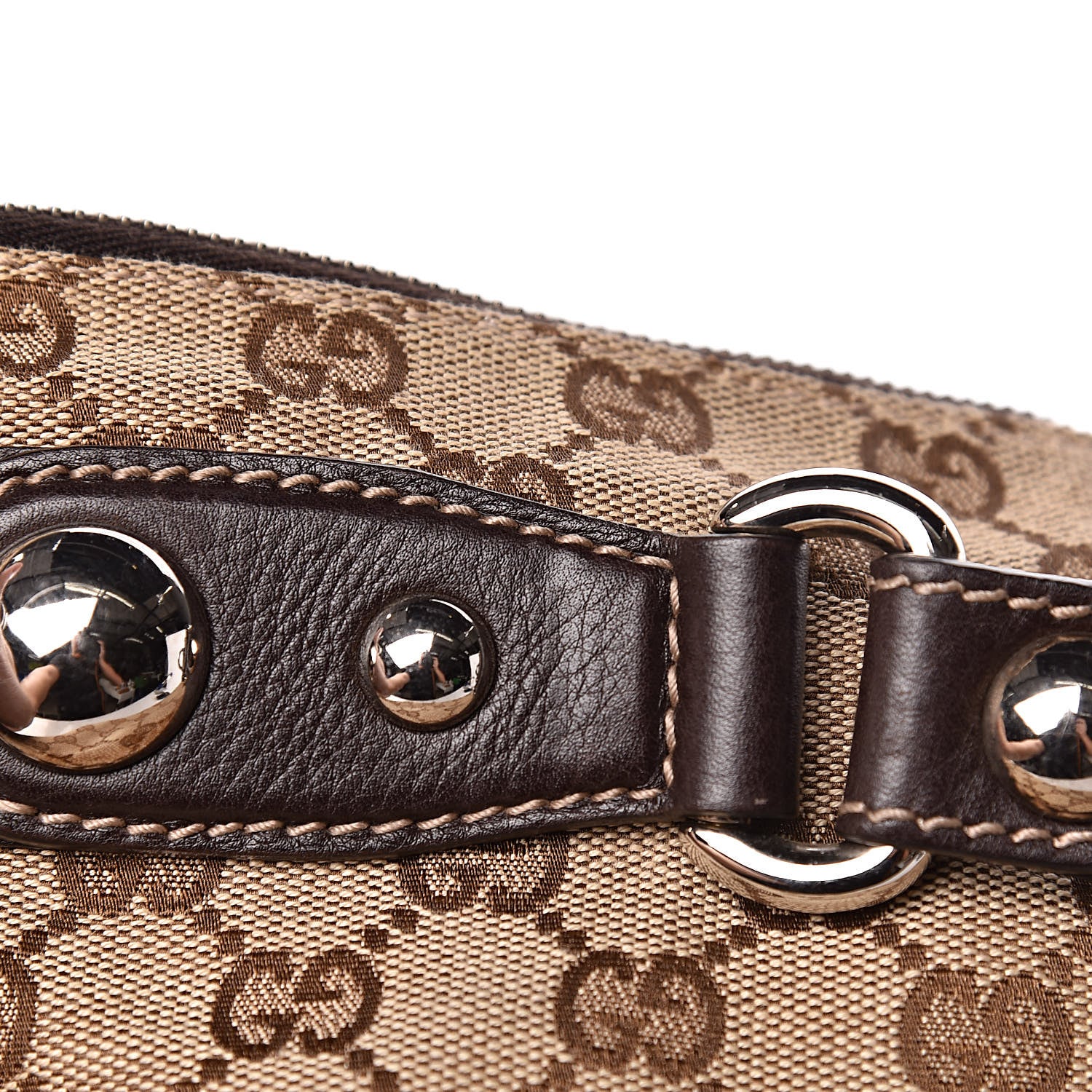 Gucci Monogram Large Icon Bit Top Handle Bag Brown 11 of 13
