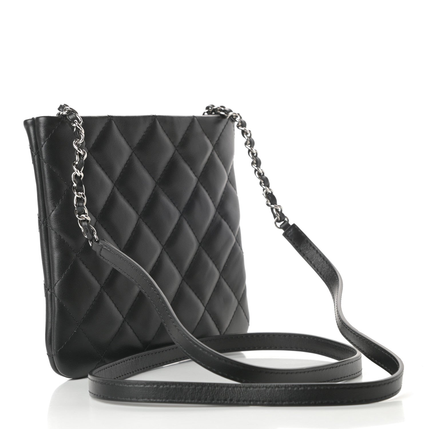 Chanel Lambskin Quilted Crossbody Bag Black 3 of 11