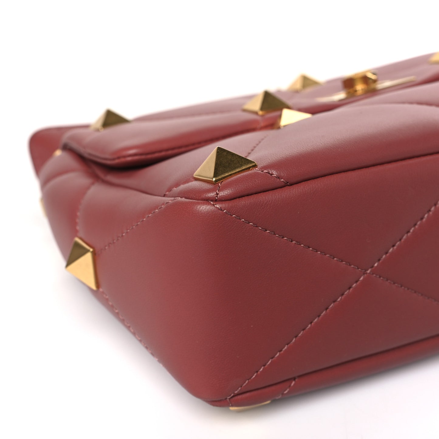Nappa Large Roman Stud Shoulder Bag Gingerbread