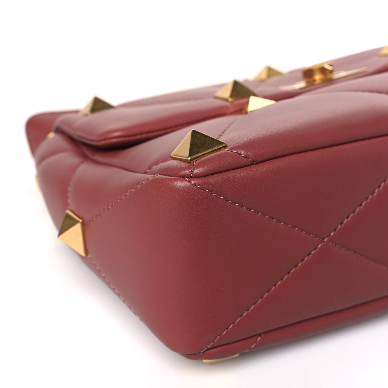 Valentino Garavani Nappa Large Roman Stud Shoulder Bag Gingerbread 7 of 8
