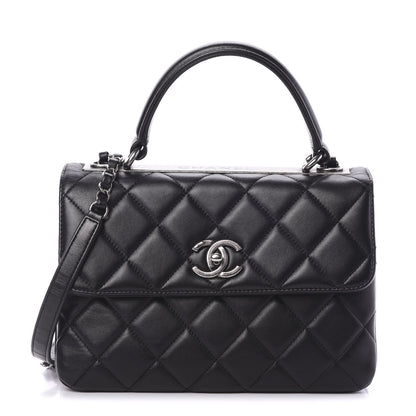 Chanel Lambskin Quilted Small Trendy CC Dual Handle Flap Bag Black 1 of 11