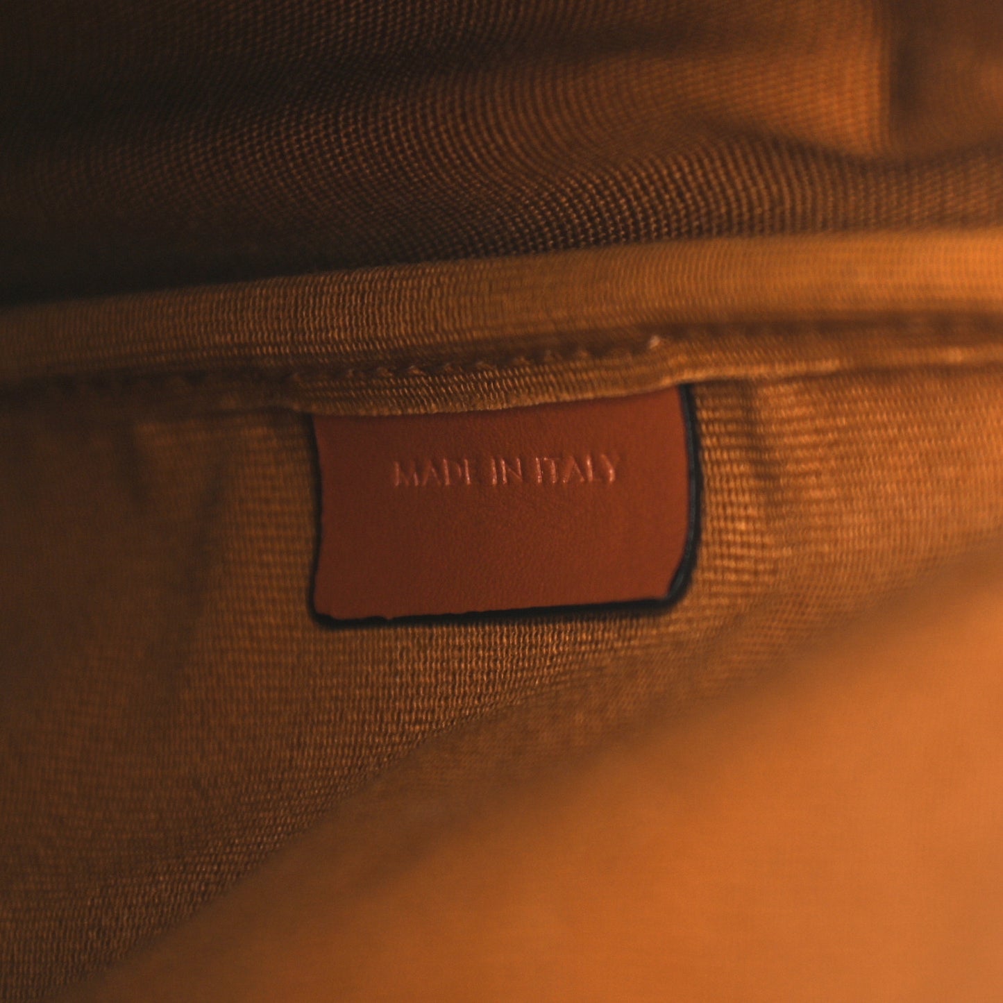 Triomphe Canvas Calfskin Mini Folco Backpack Tan