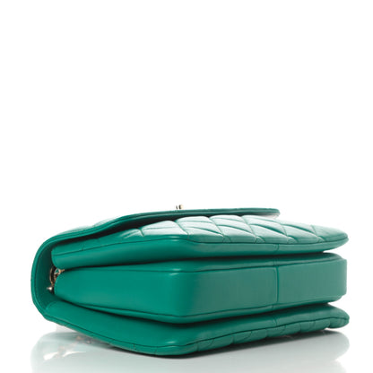 Chanel Lambskin Quilted Small Trendy CC Flap Dual Handle Bag Green 4 of 11