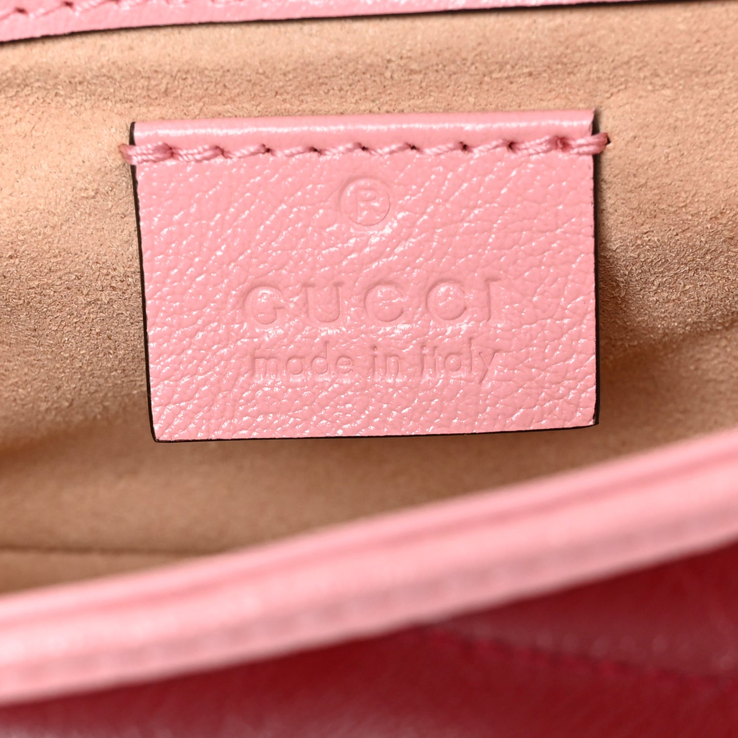 Azalea Calfskin Enamel Matelasse Diagonal Super Mini Torchon GG Marmont Shoulder Bag New Cherry Red Wild Rose