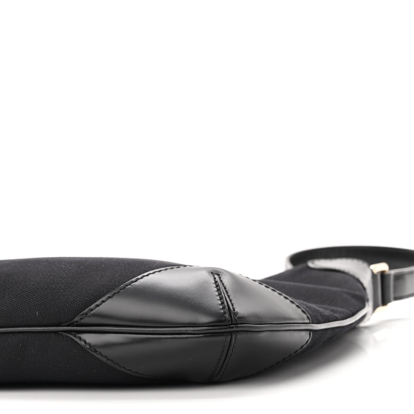 Canvas Signature Hobo Shoulder Bag Black