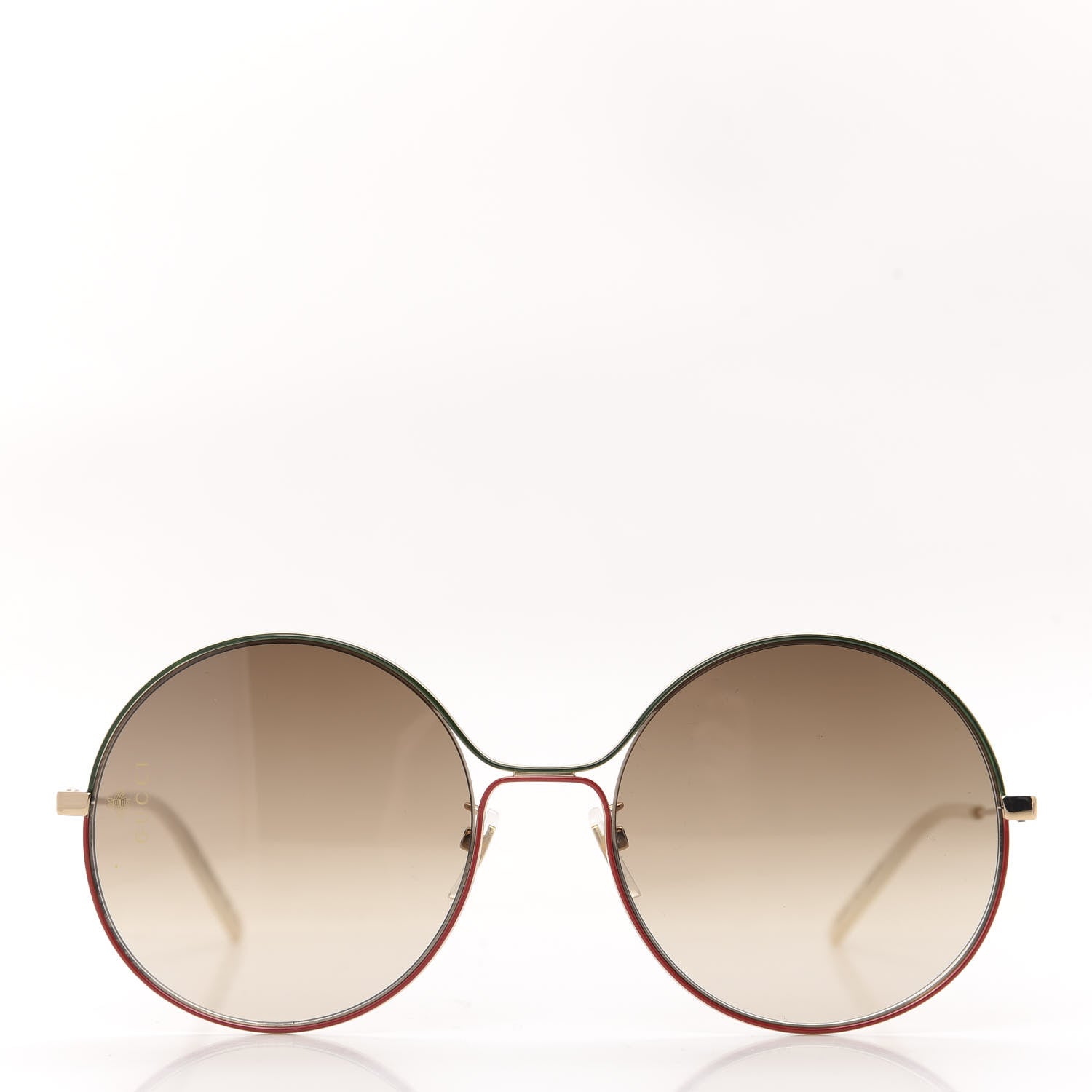 Gucci Round Sunglasses GG0395S Red Green 2 of 8