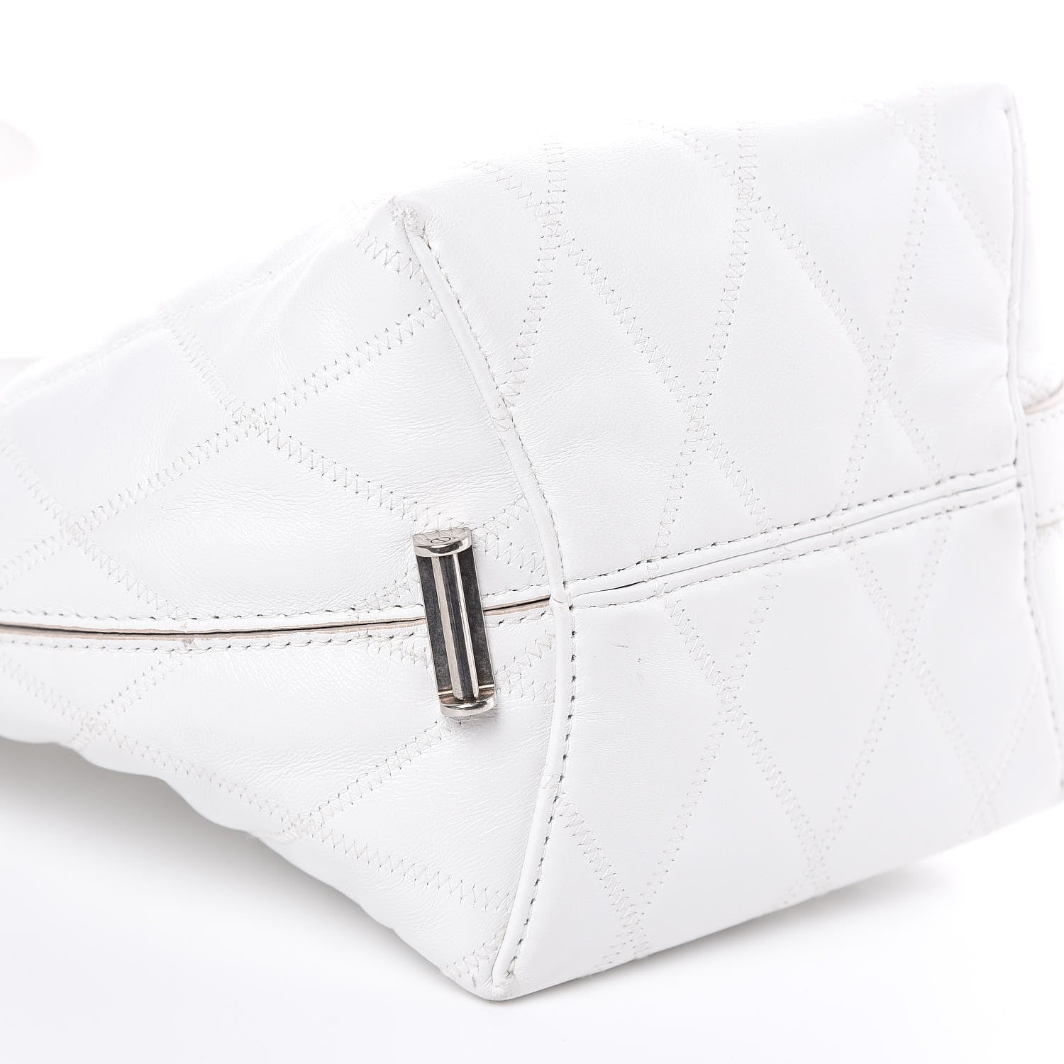 Givenchy Lambskin Quilted Mini GV Bucket Bag White 8 of 10