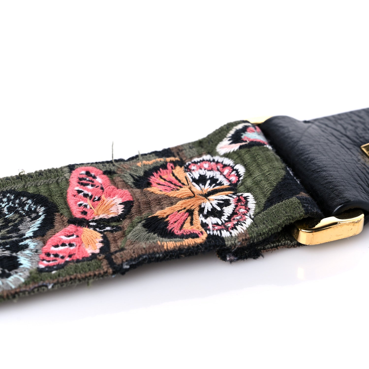 Valentino Garavani Canvas Camubutterfly Rockstud Guitar Strap Multicolor 4 of 5