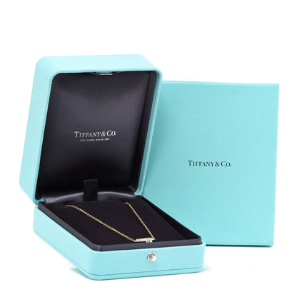 Tiffany 18K Yellow Gold Diamond Tag Chain Necklace 6 of 6