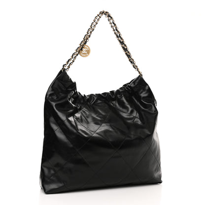 Chanel Shiny Calfskin Quilted Chanel 22 Black 4 of 10