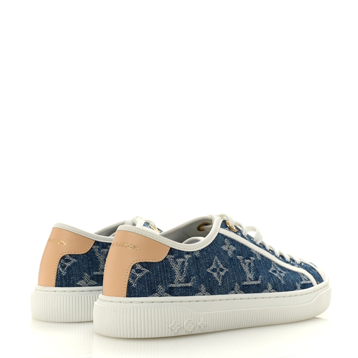 Louis Vuitton Denim Monogram Lagoon Sneakers 38 Blue 5 of 10