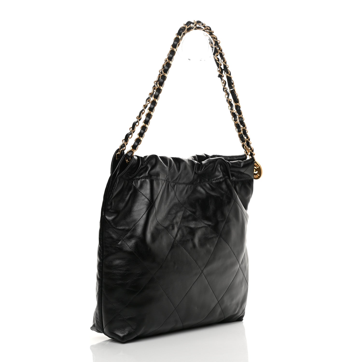 Chanel Shiny Calfskin Quilted Small Chanel 22 Black 4 of 11