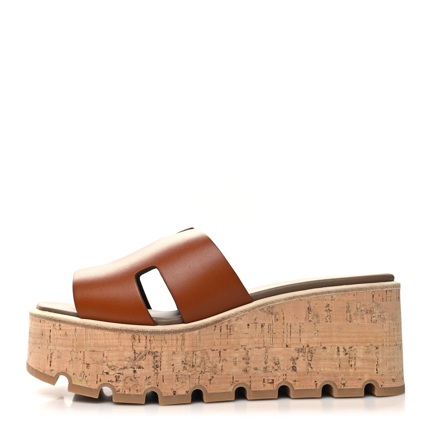 Calfskin Cork Eze 30 Sandals 37 Marron Glaise
