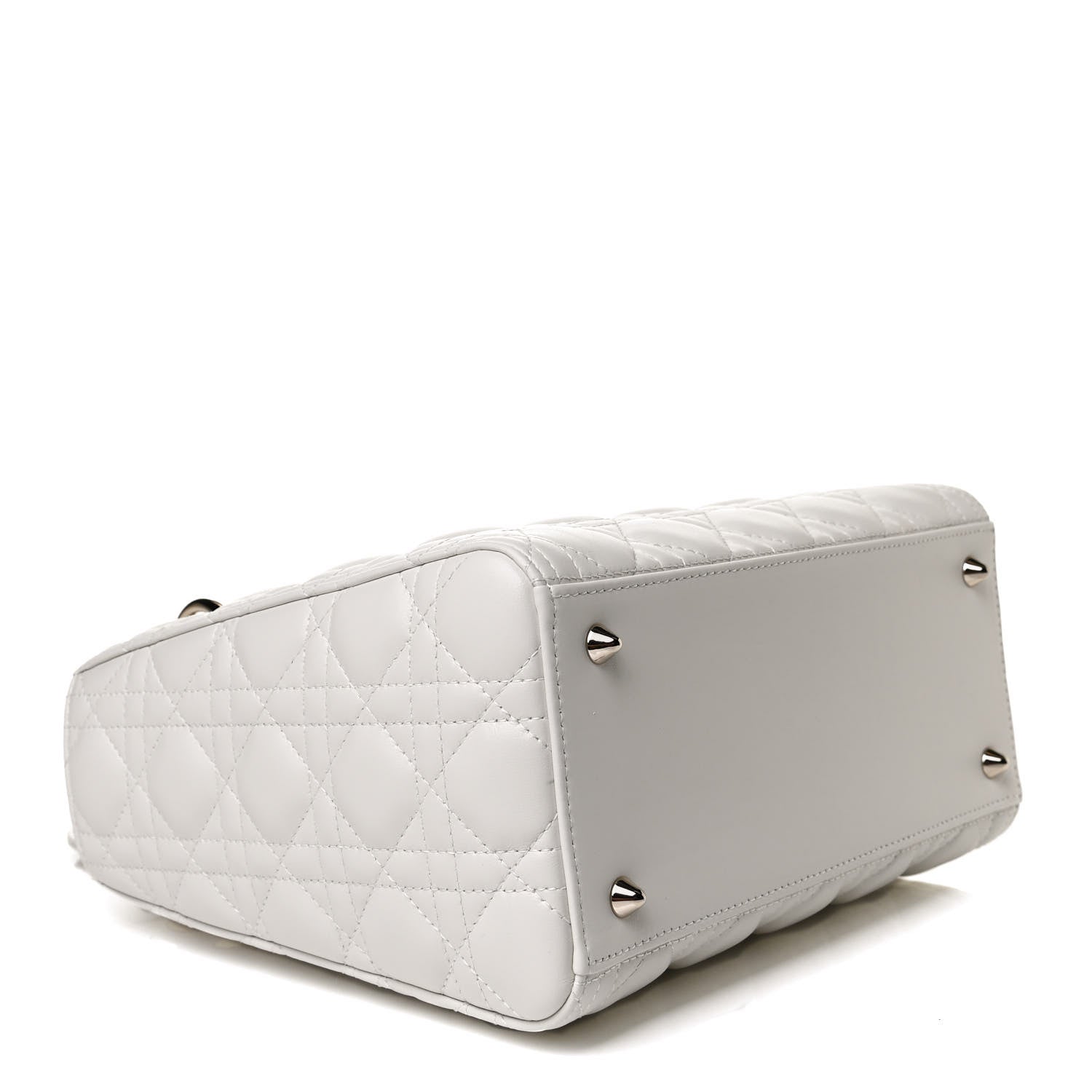 Christian Dior Lambskin Cannage Medium Lady Dior White 4 of 12