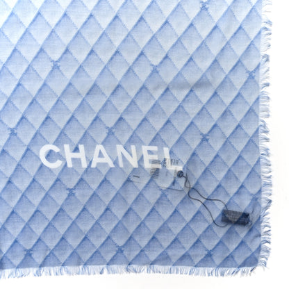 Chanel Cashmere CC Stole Blue 3 of 4