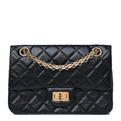 Chanel Aged Calfskin Quilted 2.55 Reissue Mini Flap Black 1 of 4
