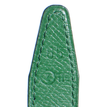 Hermes Box Courchevel Reversible Constance 18mm H Belt 65 Green Black 5 of 6