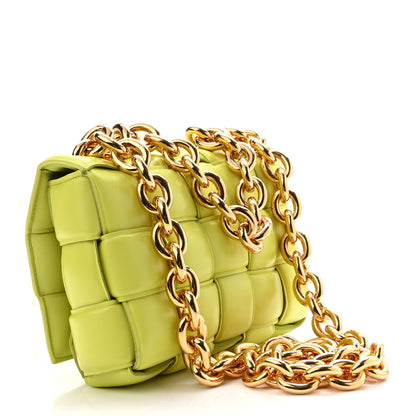 Bottega Veneta Lambskin Maxi Intreccio Padded Chain Cassette Crossbody Bag Seagrass 3 of 10