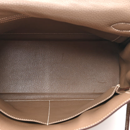 Hermes Taurillon Clemence Kelly Retourne 32 Etoupe 5 of 17