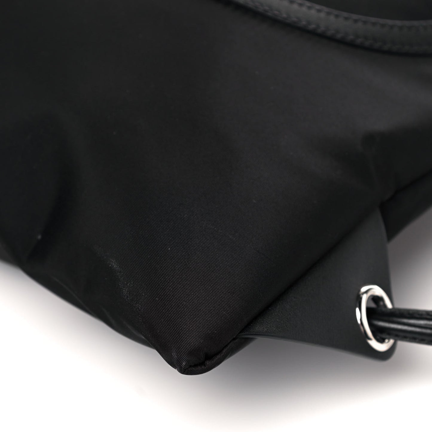 Nylon VLogo Drawstring Backpack Black