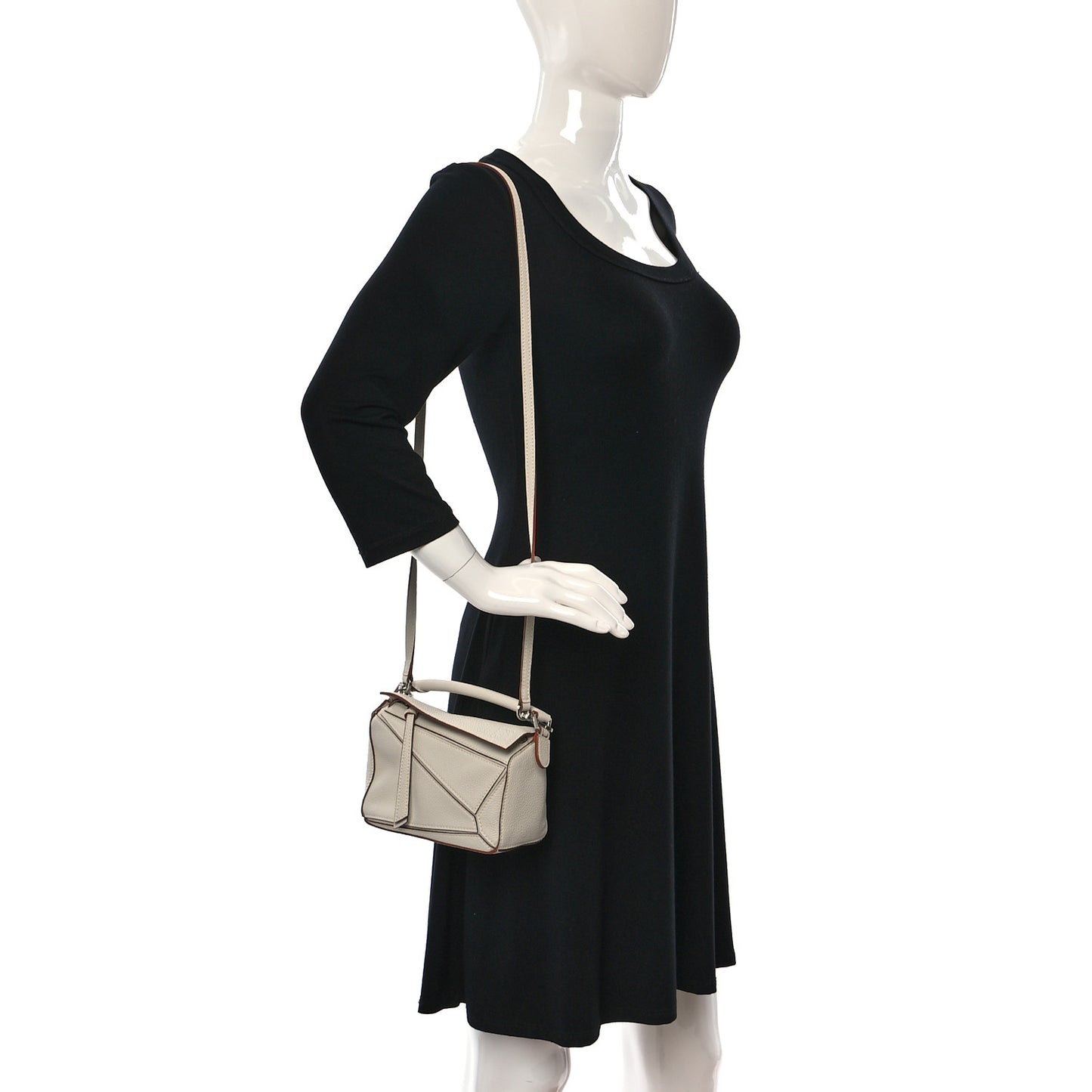 Calfskin Mini Puzzle Bag Soft White