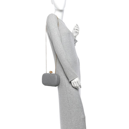 Bottega Veneta Nappa Intrecciato Chain Knot Clutch Sterling 2 of 10