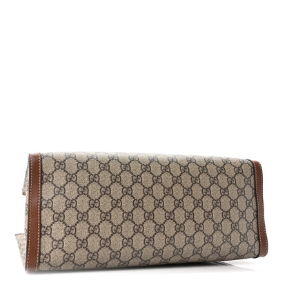 Gucci GG Supreme Monogram Medium Padlock Tote Beige Cuir 4 of 10