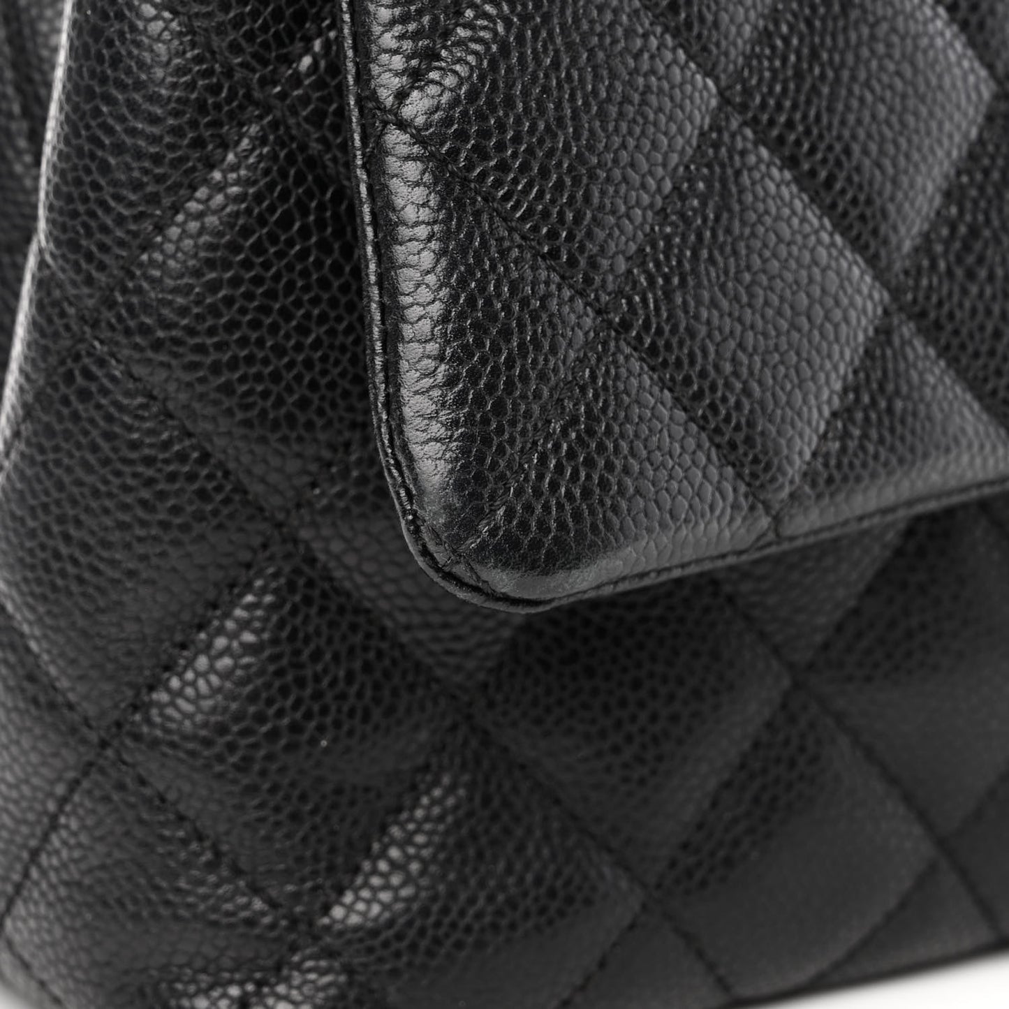 Caviar Quilted Medium Kelly Flap Bag Black