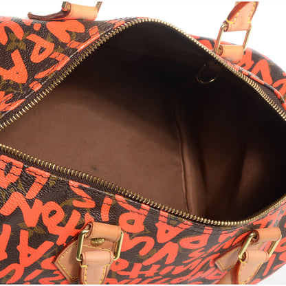Louis Vuitton Monogram Graffiti Speedy 30 Orange 5 of 7