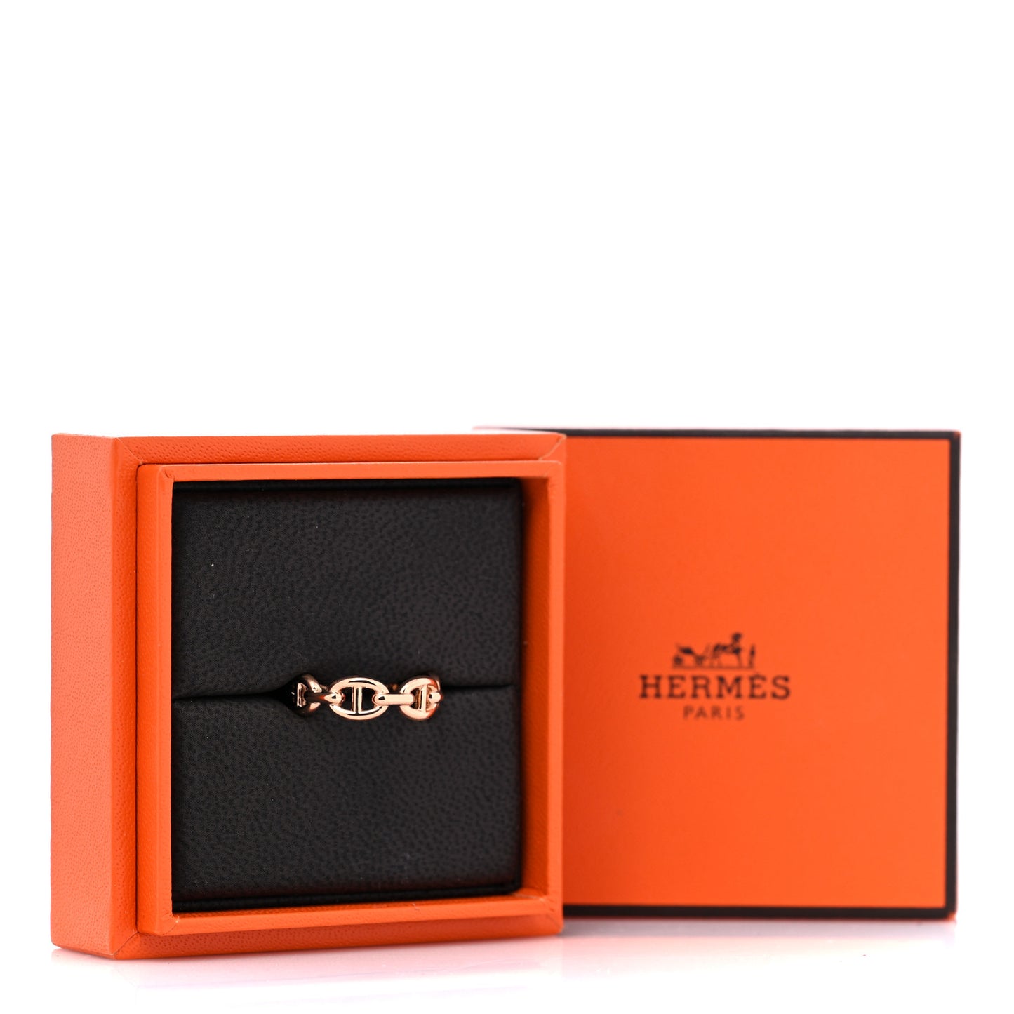 18K Rose Gold PM Chaine D'Ancre Enchainee Ring 52 6