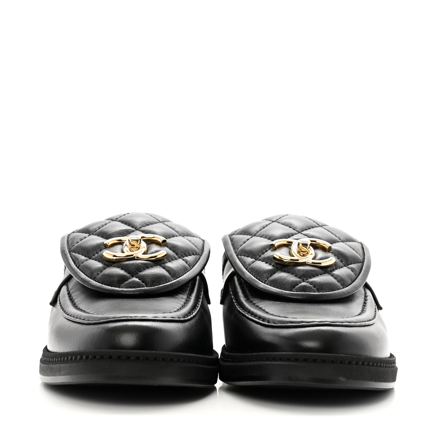 Chanel Lambskin Quilted CC Turnlock Mules 40 Black 2 of 11